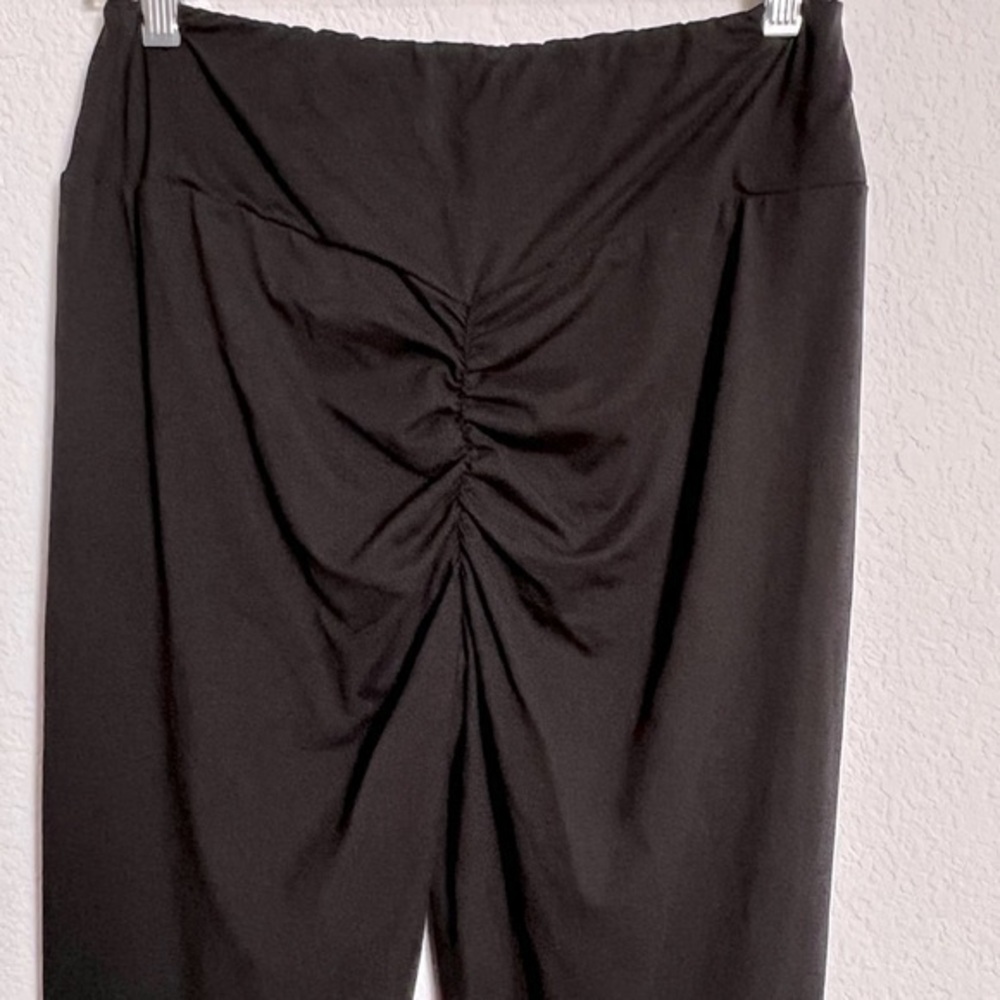 Fashion Neue Black Ruched Back Leggings High Waisted Yoga Dance Casual Large